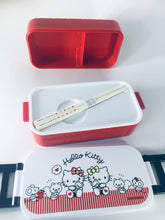 Load image into Gallery viewer, Hello Kitty 2 level bento box lunch tin with chopsticks - 88 And Beyond