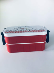 Hello Kitty 2 level bento box lunch tin with chopsticks - 88 And Beyond