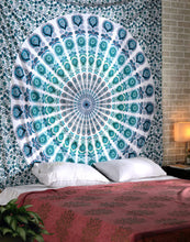 Load image into Gallery viewer, Wall Hanging/Bed Sheet/Poster Cotton Mandala 200TC Blue - 88 And Beyond